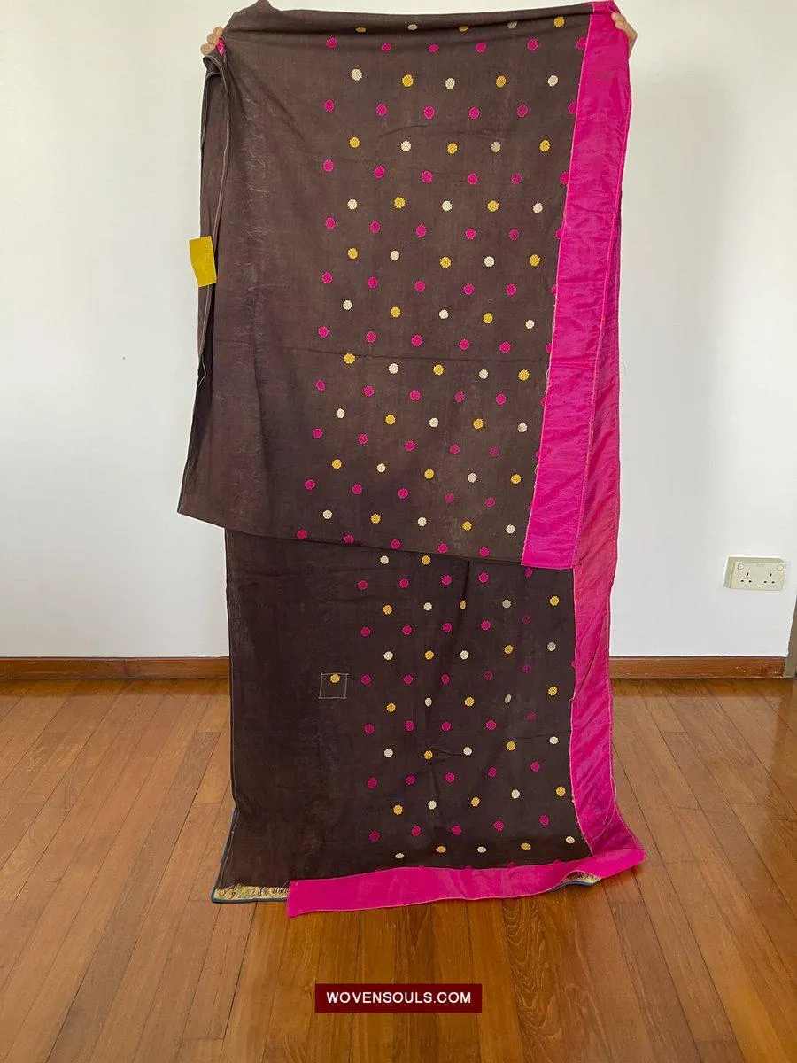 181 Vintage Embroidery Wedding Sari from Kutch