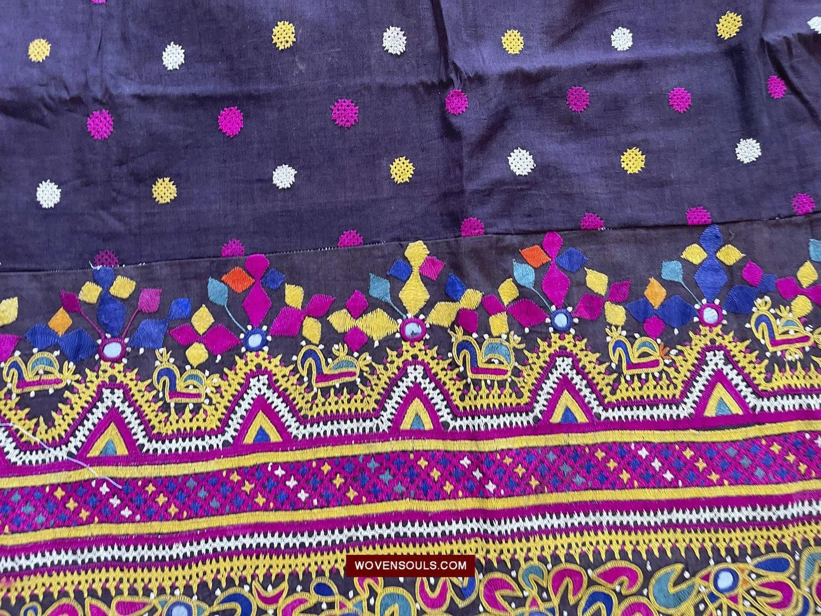 181 Vintage Embroidery Wedding Sari from Kutch