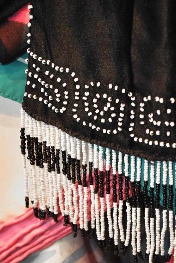 1920s Original Black Silk Beaded Flapper Purse • Deco Butterly Fringe Handbag