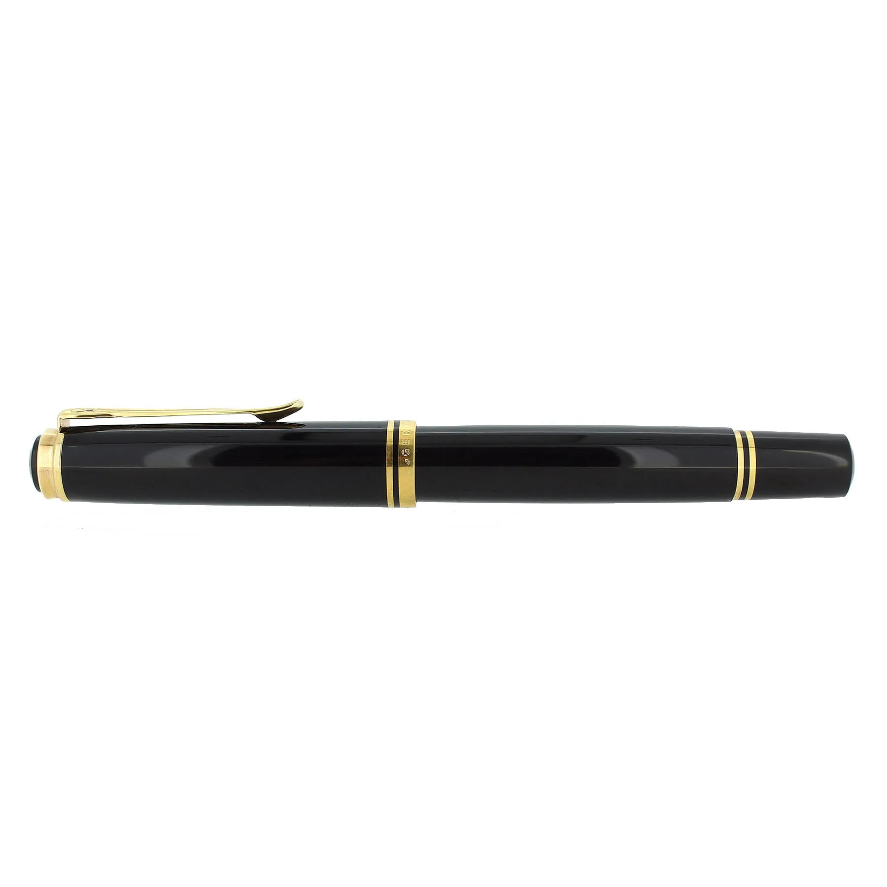 1990S PELIKAN M800 BLACK W/GOLD TRIM 14K FF NIB BLACK FOUNTAIN PEN