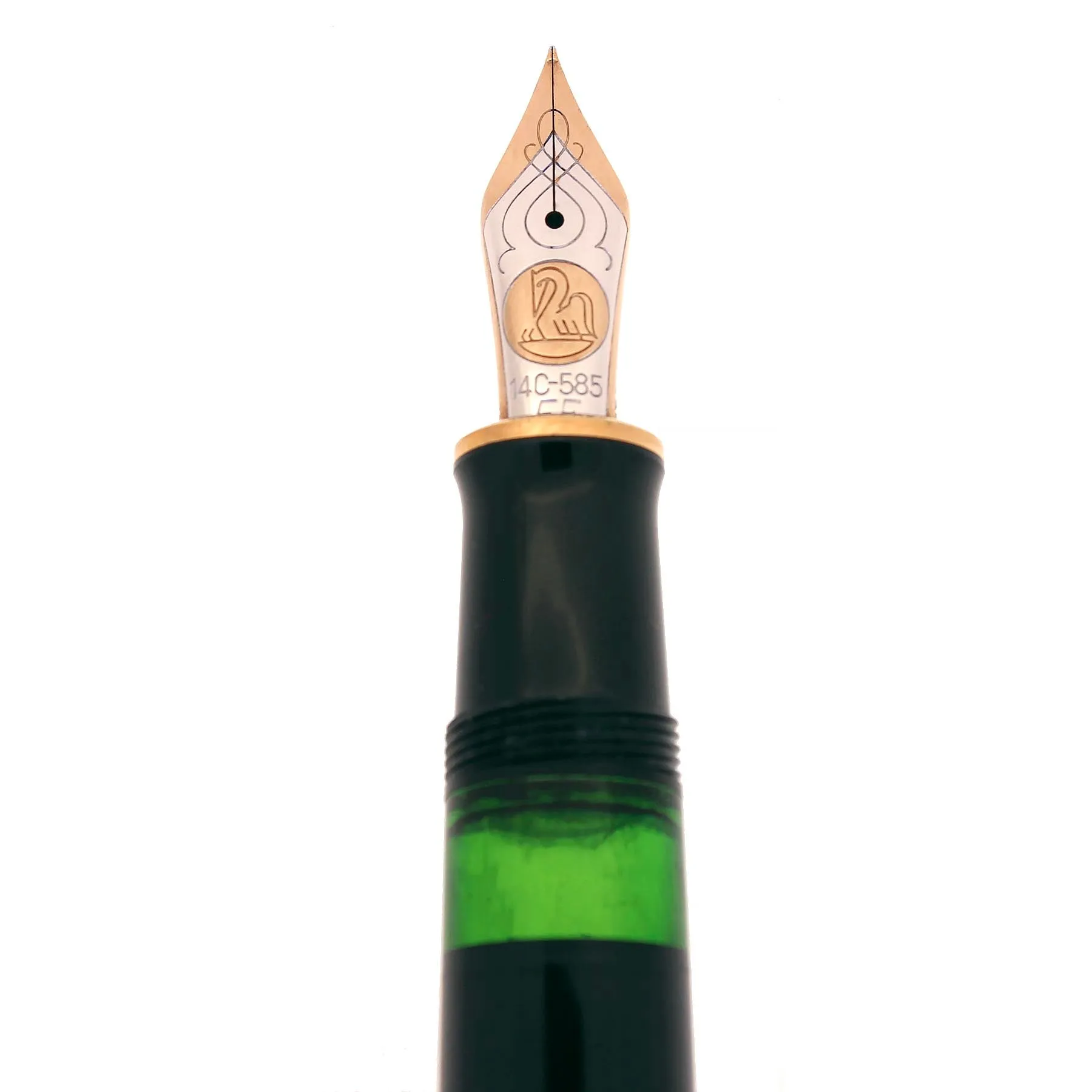 1990S PELIKAN M800 BLACK W/GOLD TRIM 14K FF NIB BLACK FOUNTAIN PEN
