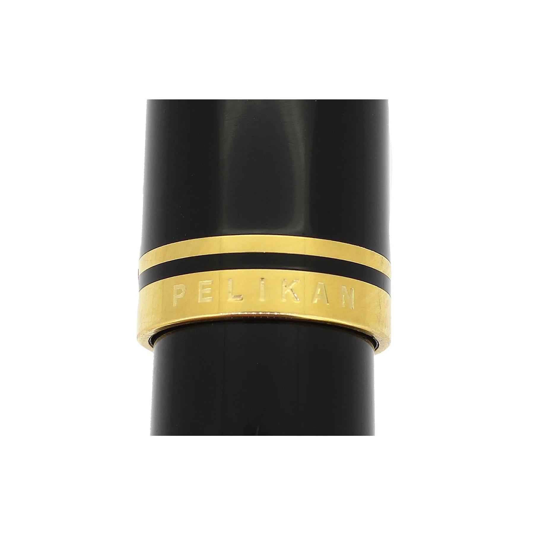 1990S PELIKAN M800 BLACK W/GOLD TRIM 14K FF NIB BLACK FOUNTAIN PEN