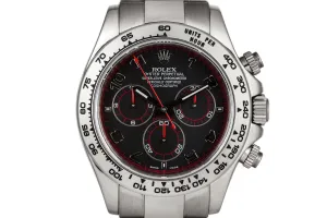 2006 Rolex Daytona 18K White Gold 116509 Black Dial with Box and Papers