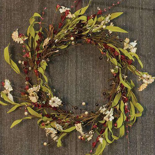 20" Teastain Country Flower Wreath