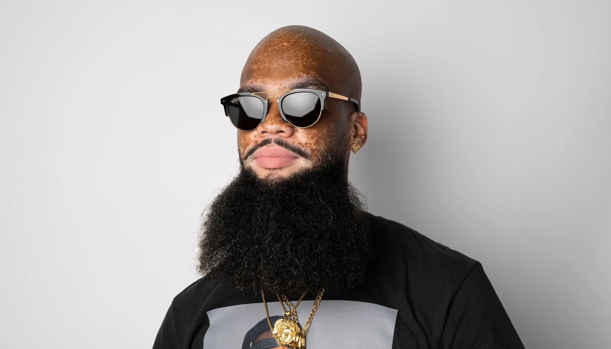 9FIVE Del Rey Black & 24K Gold Sunglasses Rx