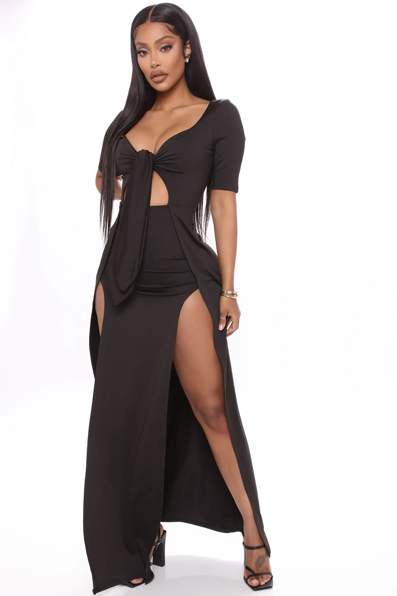 A Lotta Energy Maxi Dress - Black