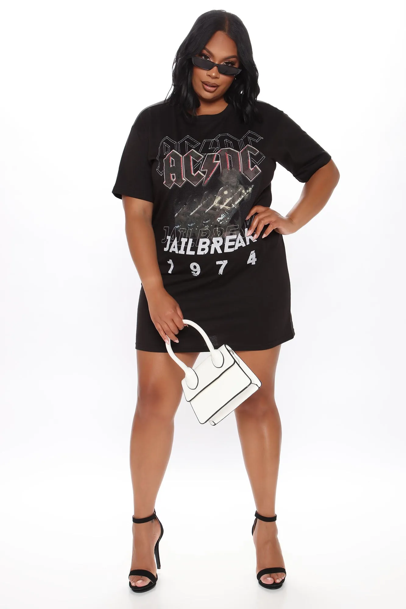 ACDC Jailbreak T Shirt Dress - Black