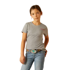 Ariat Kid's Cactus Rose Heather Grey T Shirt