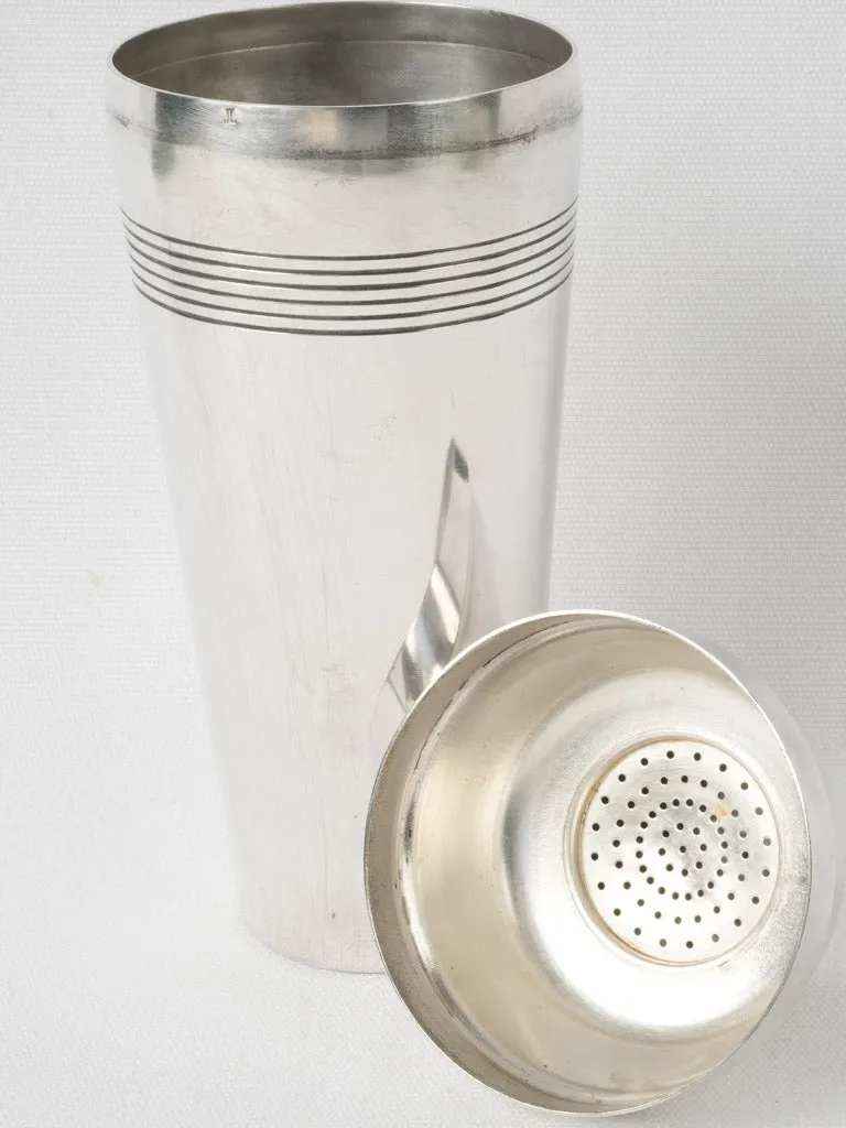 Art Deco Silver-Plated Cocktail Shaker 11"
