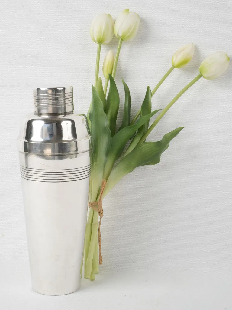 Art Deco Silver-Plated Cocktail Shaker 11"