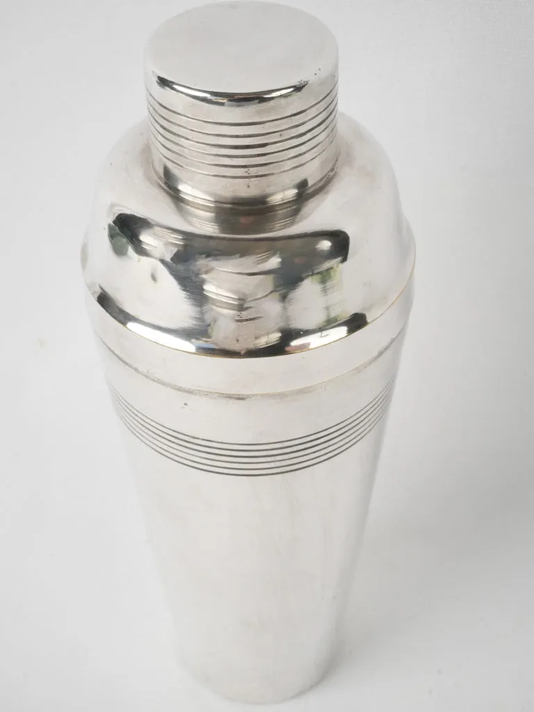 Art Deco Silver-Plated Cocktail Shaker 11"