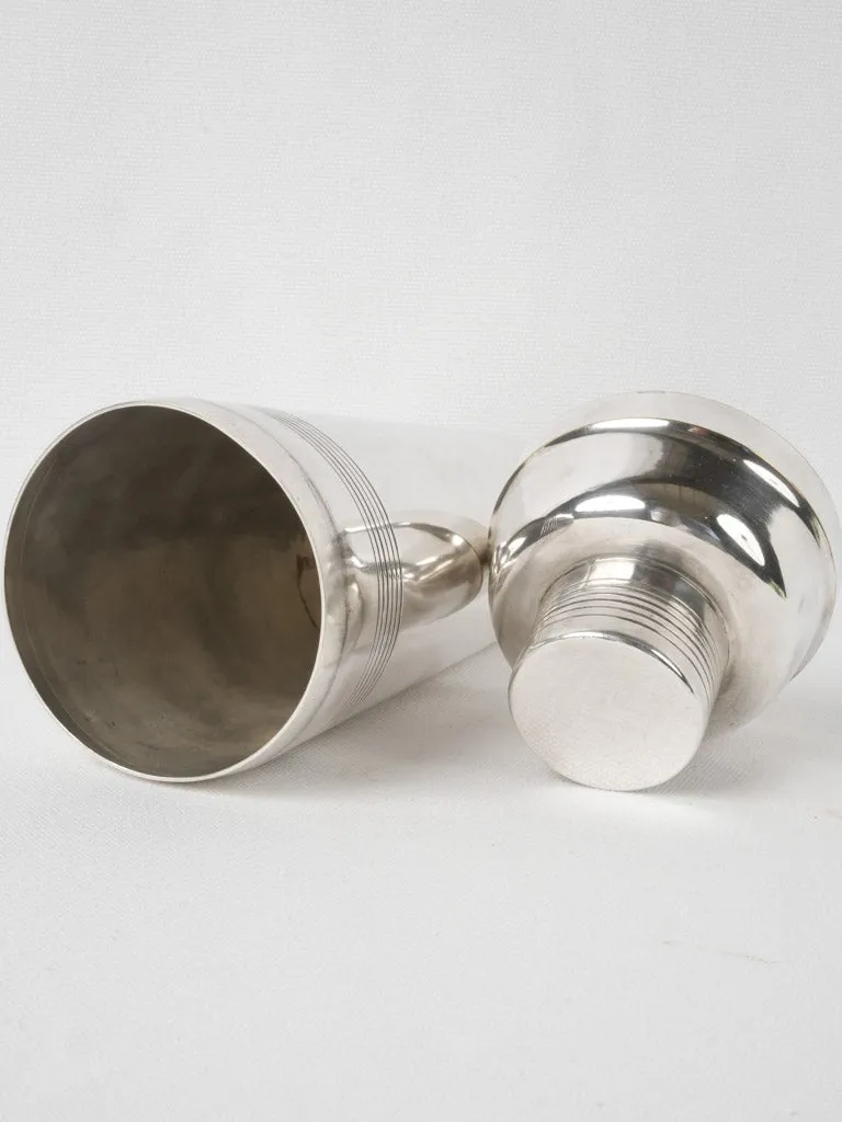 Art Deco Silver-Plated Cocktail Shaker 11"