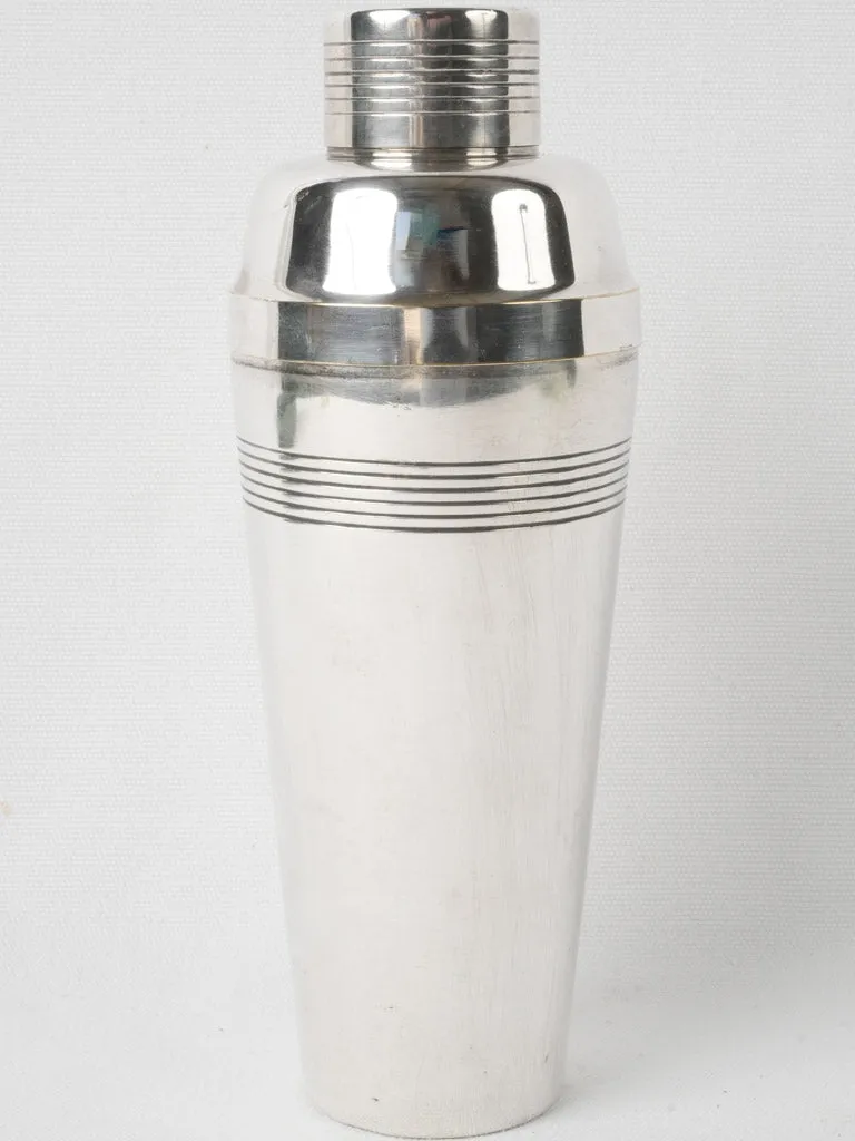 Art Deco Silver-Plated Cocktail Shaker 11"