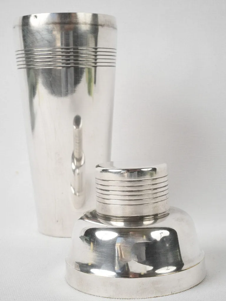 Art Deco Silver-Plated Cocktail Shaker 11"