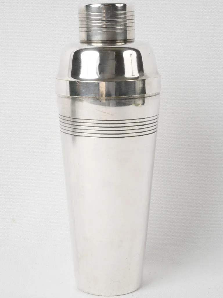 Art Deco Silver-Plated Cocktail Shaker 11"