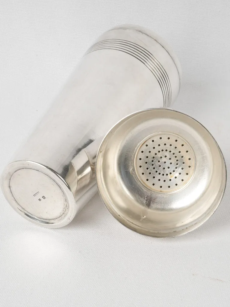 Art Deco Silver-Plated Cocktail Shaker 11"