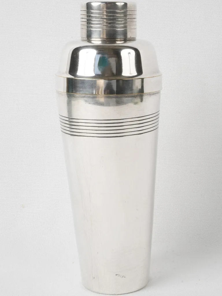 Art Deco Silver-Plated Cocktail Shaker 11"