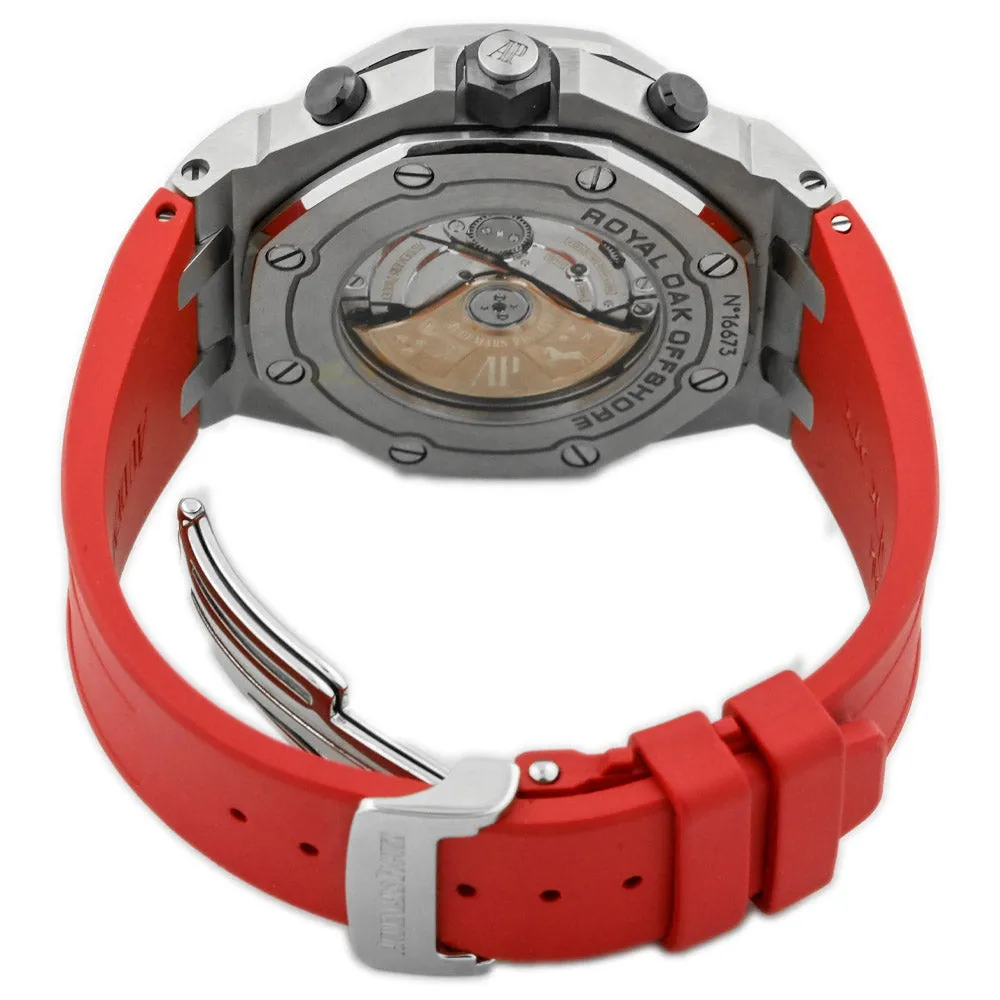 Audemars Piguet Men's Royal Oak Offshore Stainless Steel 42mm Black Arabic Dial w/ Red Accents Watch Reference #: 26470ST.OO.A101CR.01