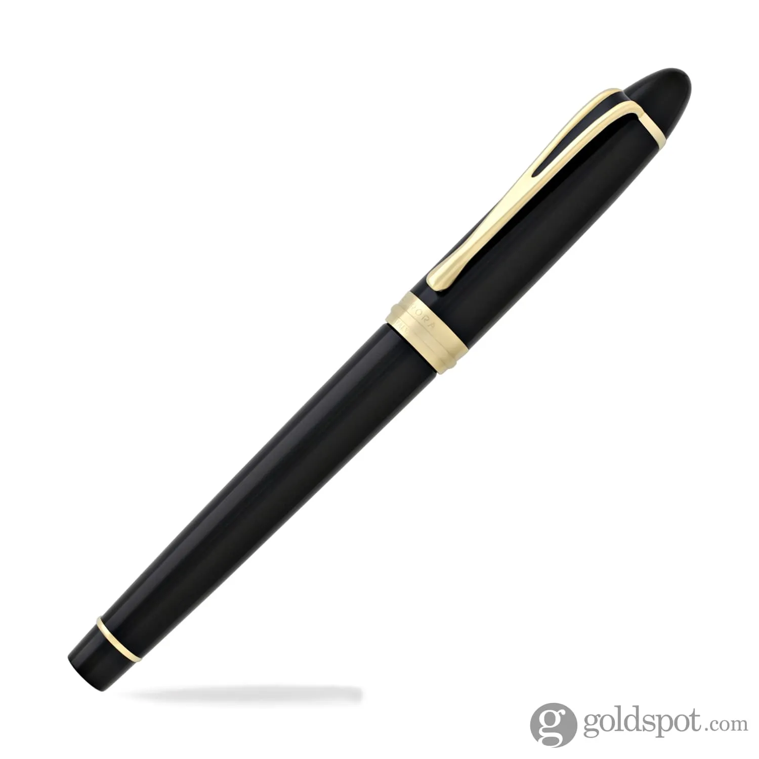 Aurora Ipsilon Deluxe Rollerball Pen in Black with Gold Trim