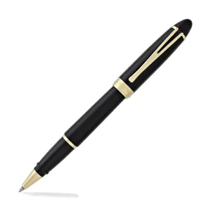 Aurora Ipsilon Deluxe Rollerball Pen in Black with Gold Trim