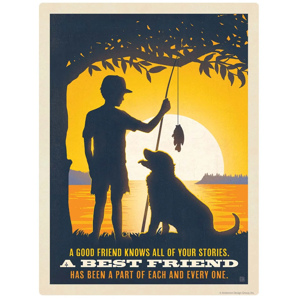 Best Friends Dog Vinyl Sticker