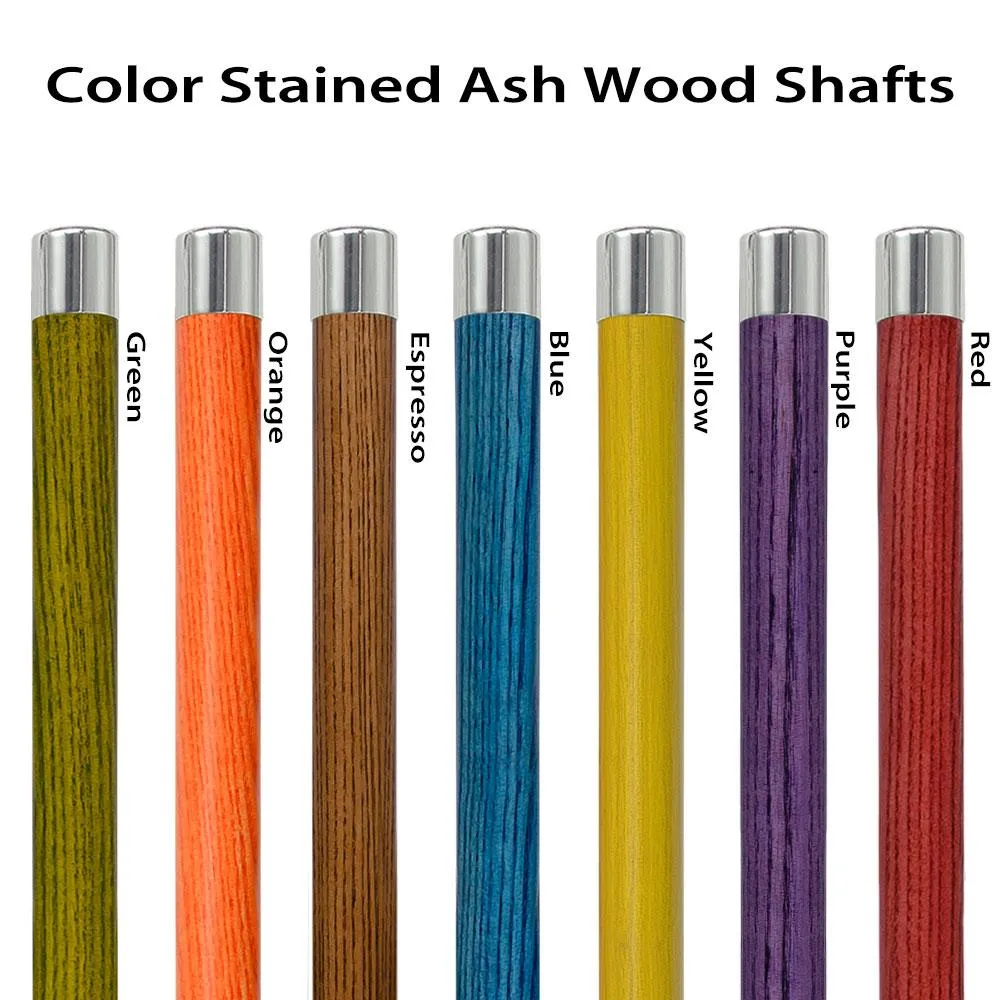 Black & White Rally Shift Round Knob Cane w/ Custom Color Ash Shaft & Collar