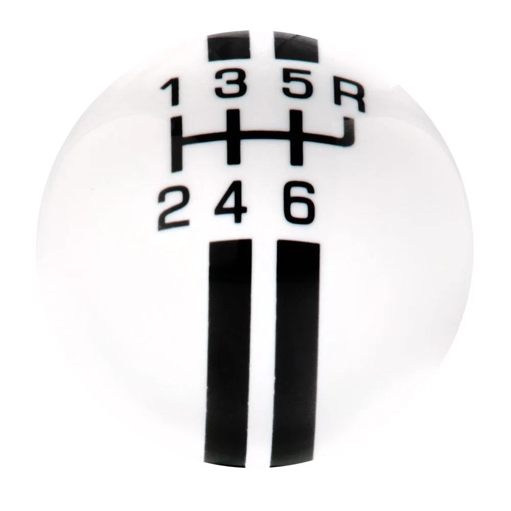 Black & White Rally Shift Round Knob Cane w/ Custom Color Ash Shaft & Collar