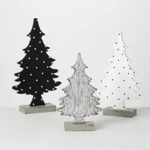 Black & White Wooden Tree Set