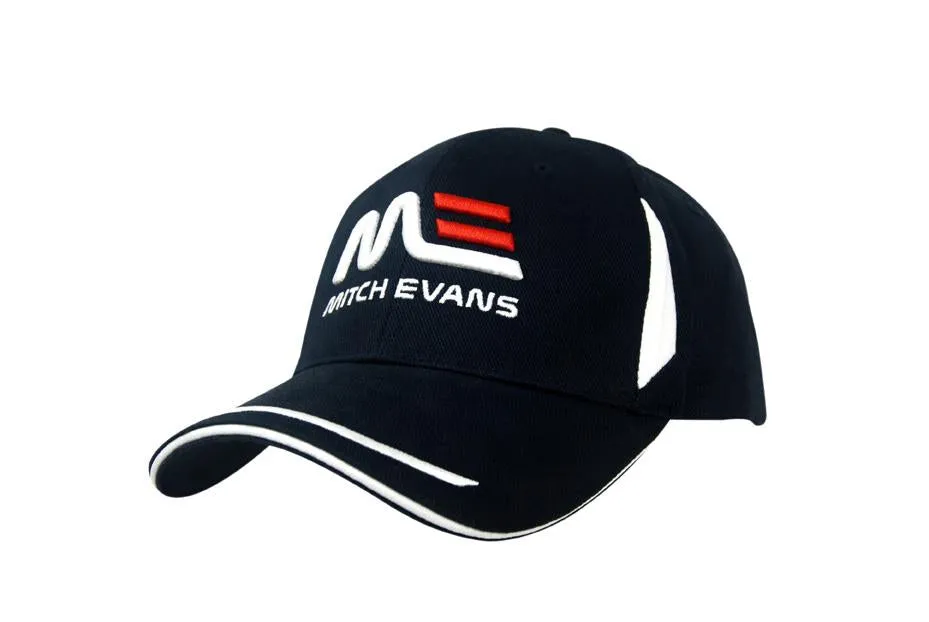 BRUSHED HEAVY COTTON CAP WITH CROWN INSERTS, PEAK TRIM & SANDWICH