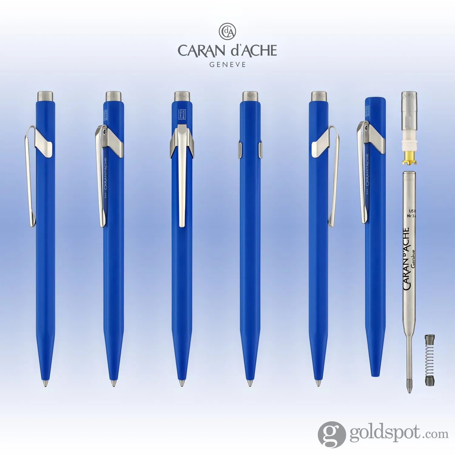 Caran d'Ache 849 Metal Collection Ballpoint Pen in Blue