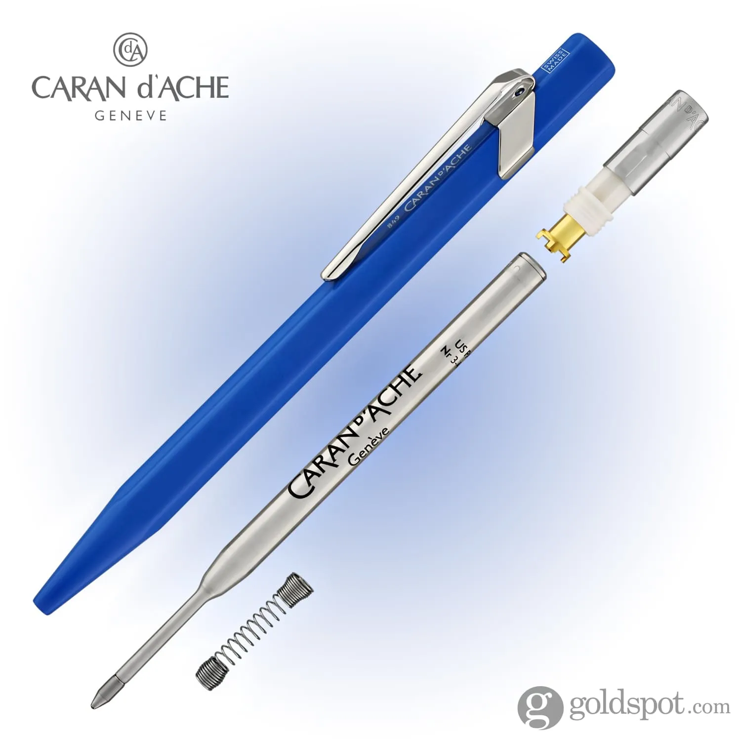 Caran d'Ache 849 Metal Collection Ballpoint Pen in Blue