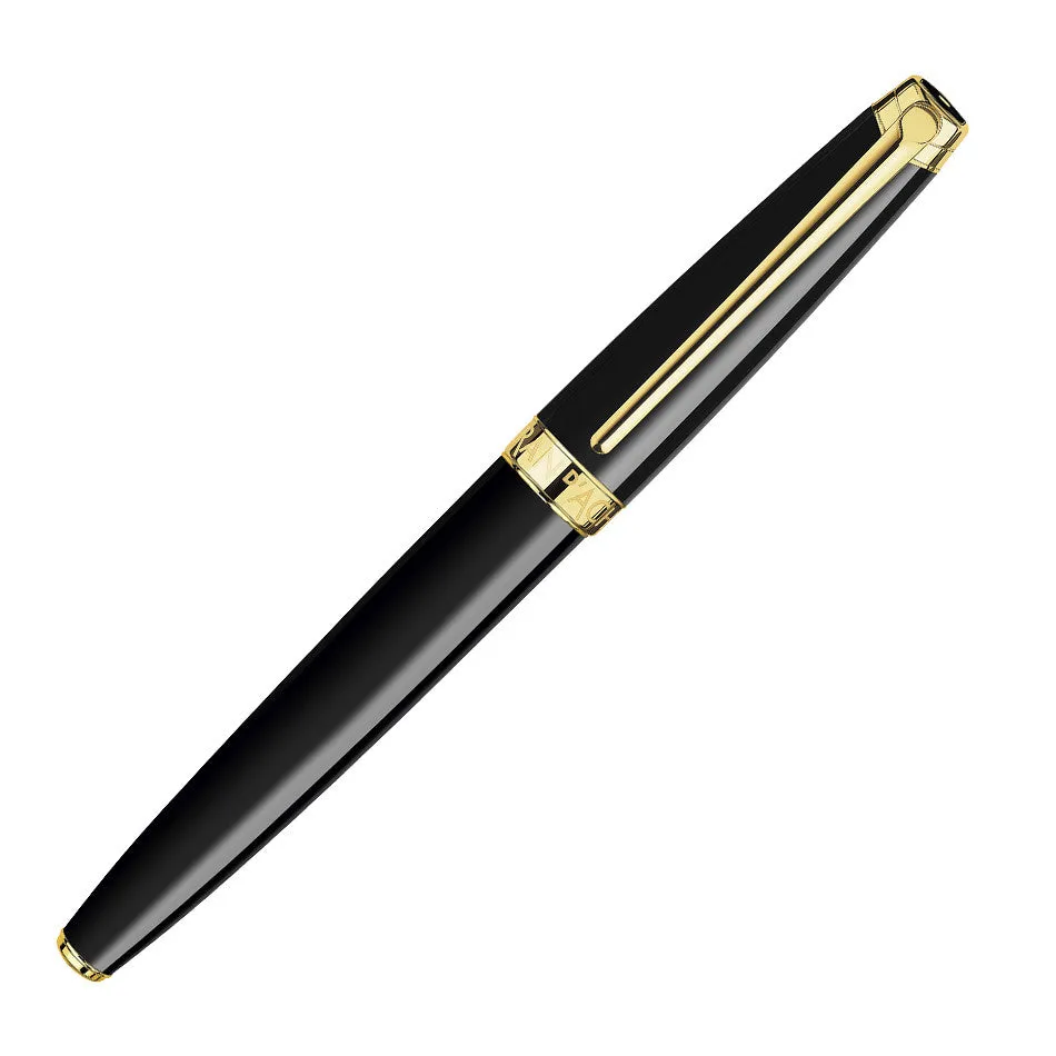 Caran d'Ache Leman Ebony Fountain Pen Gold Trim