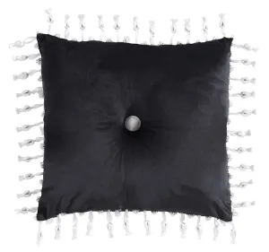 Chamonix 45x45cm Button Filled Cushion Silver