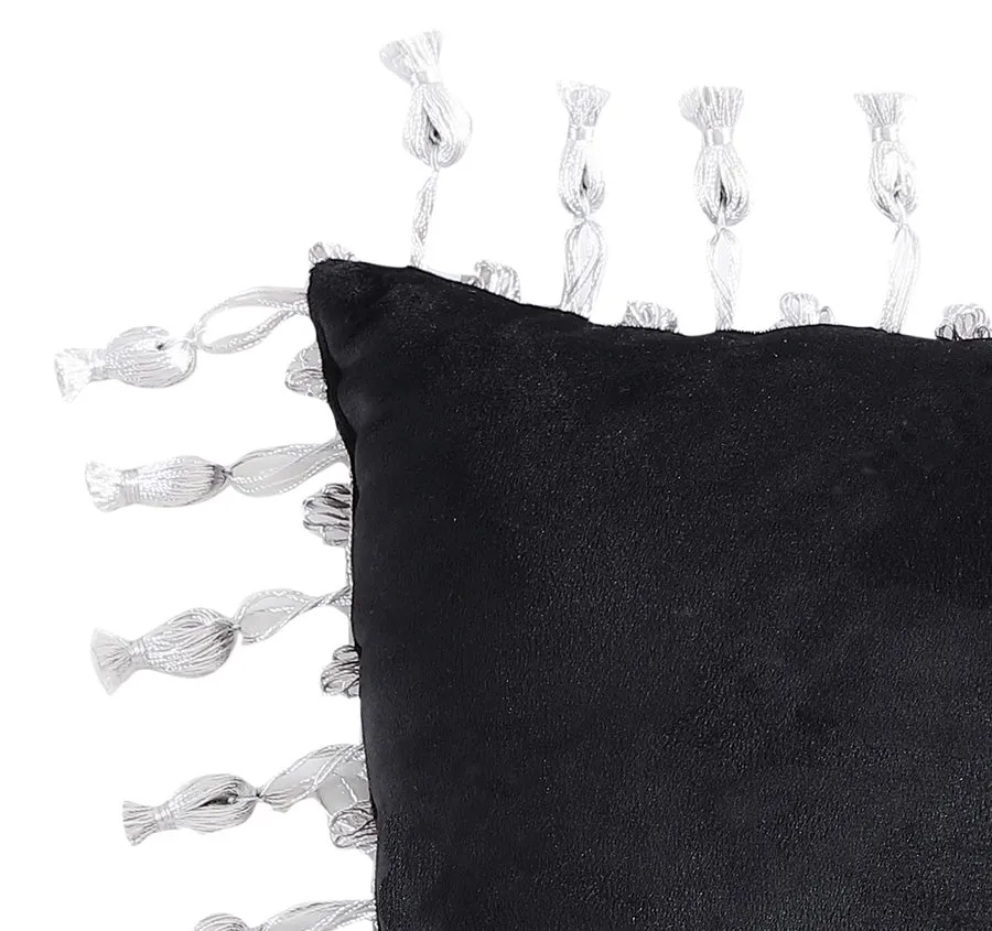 Chamonix 45x45cm Button Filled Cushion Silver