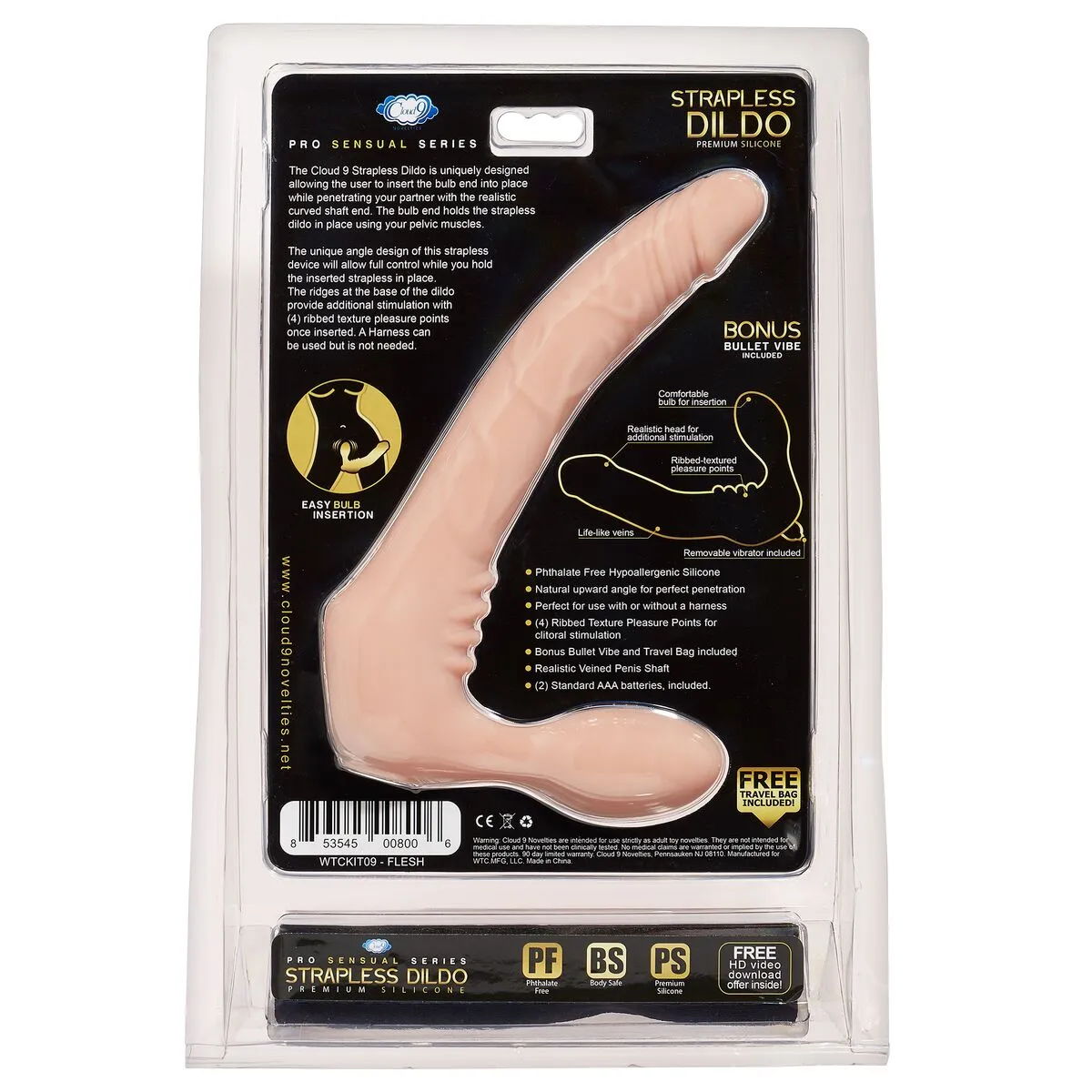 Strapless Cloud 9 Dildo - Optimal Title for E-Commerce Product