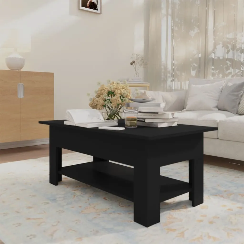 Coffee Table Black 102x55x42 cm Chipboard