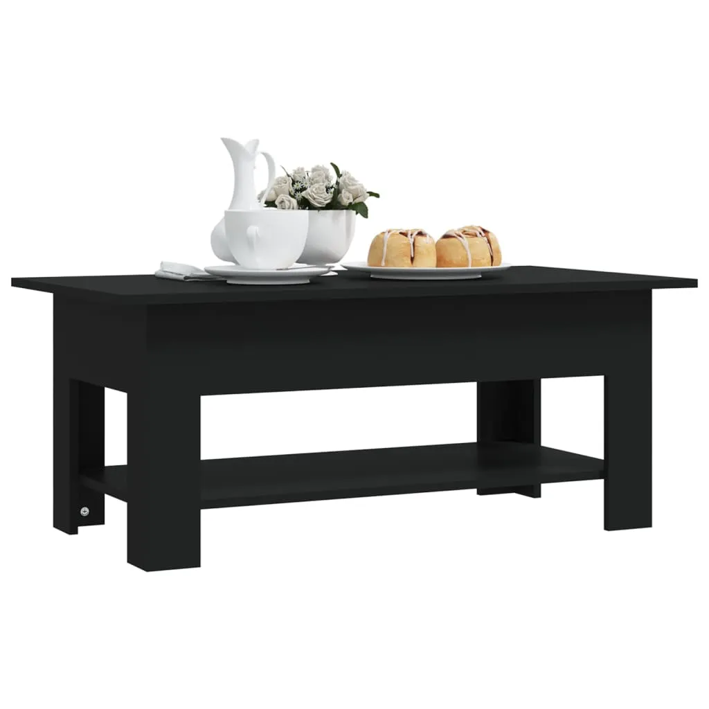 Coffee Table Black 102x55x42 cm Chipboard