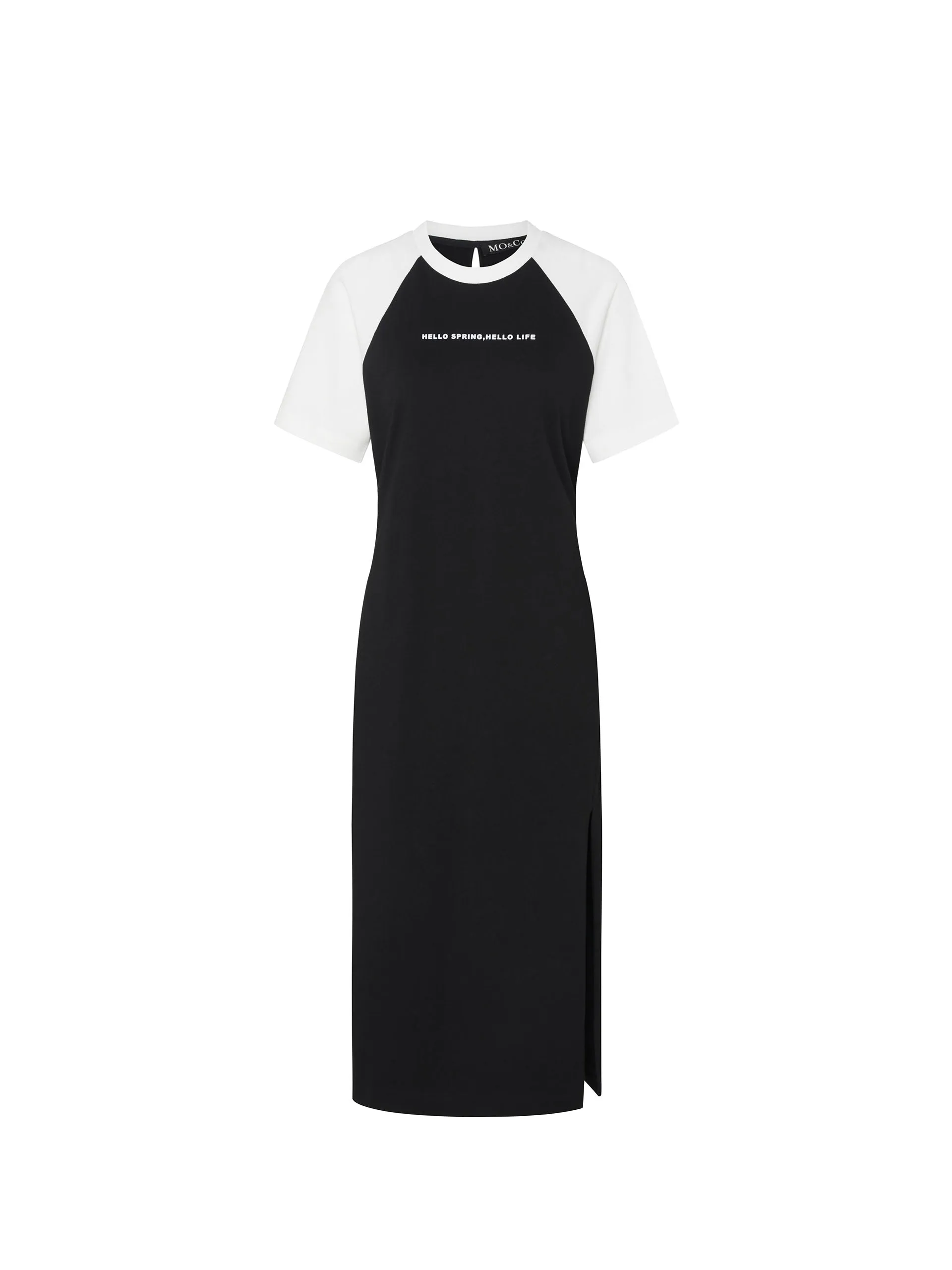 Contrast Side Slit Dress