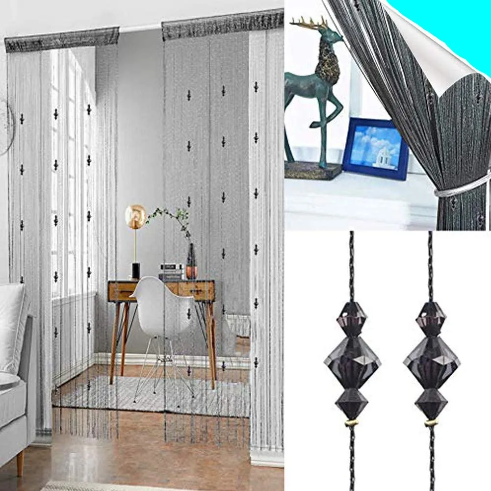 Crystal Beaded Tassel Partition Door Beaded String Curtain