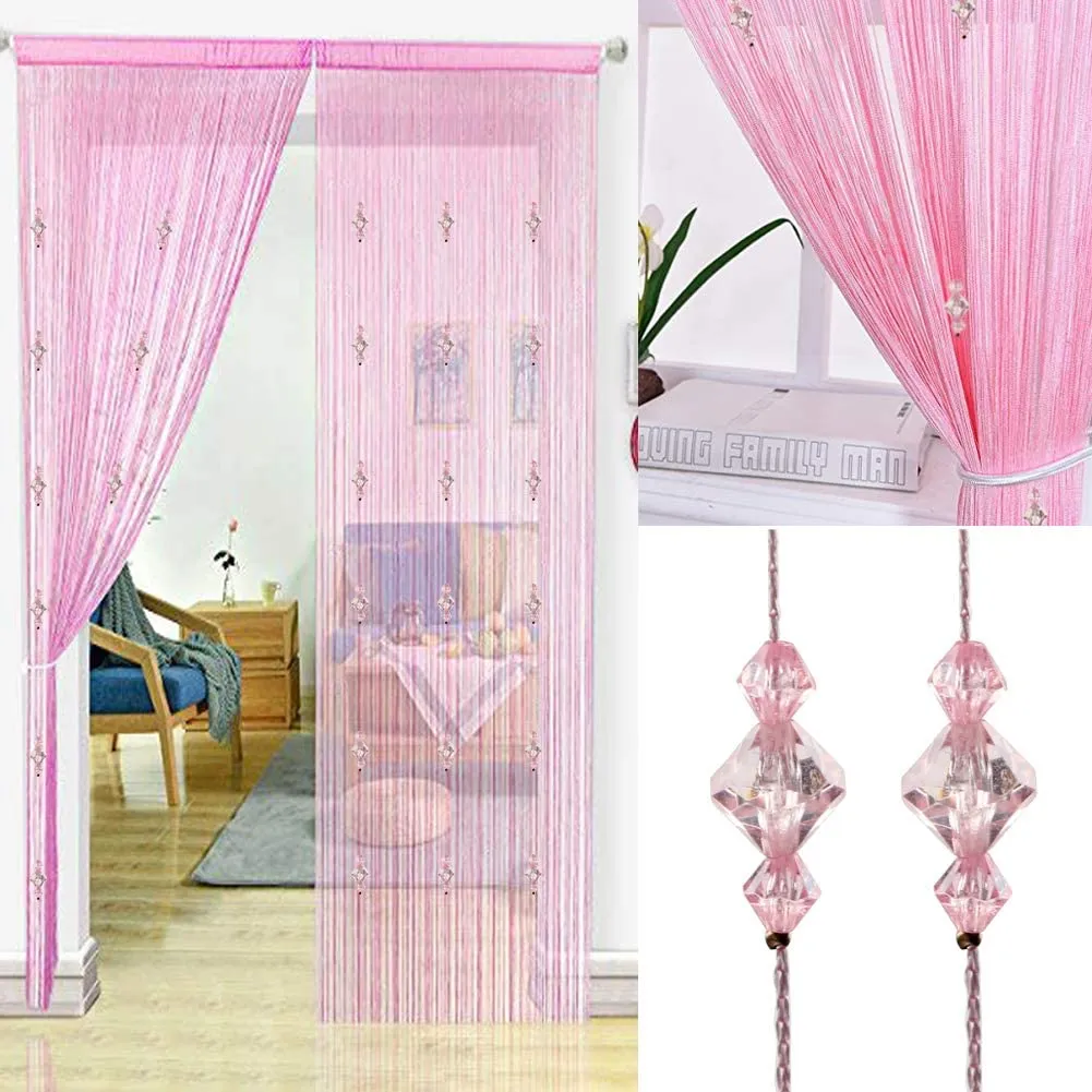 Crystal Beaded Tassel Partition Door Beaded String Curtain