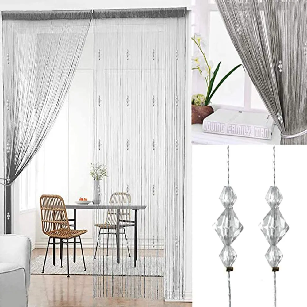 Crystal Beaded Tassel Partition Door Beaded String Curtain