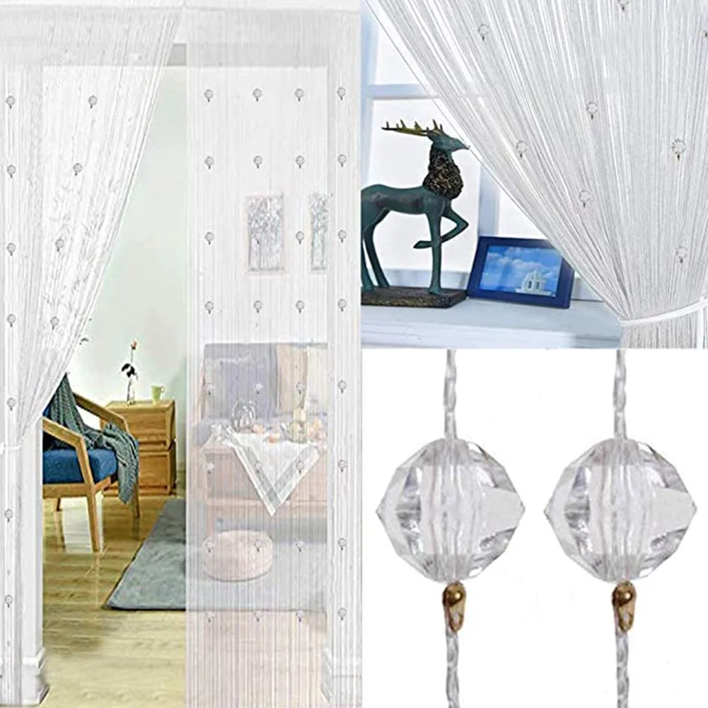 Crystal Beaded Tassel Partition Door Beaded String Curtain