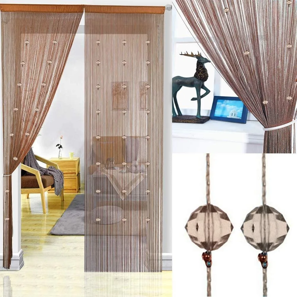 Crystal Beaded Tassel Partition Door Beaded String Curtain