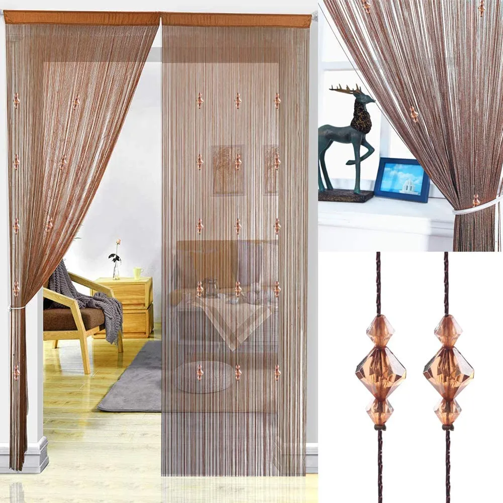 Crystal Beaded Tassel Partition Door Beaded String Curtain