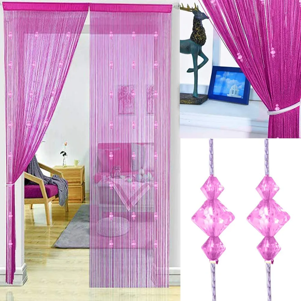 Crystal Beaded Tassel Partition Door Beaded String Curtain