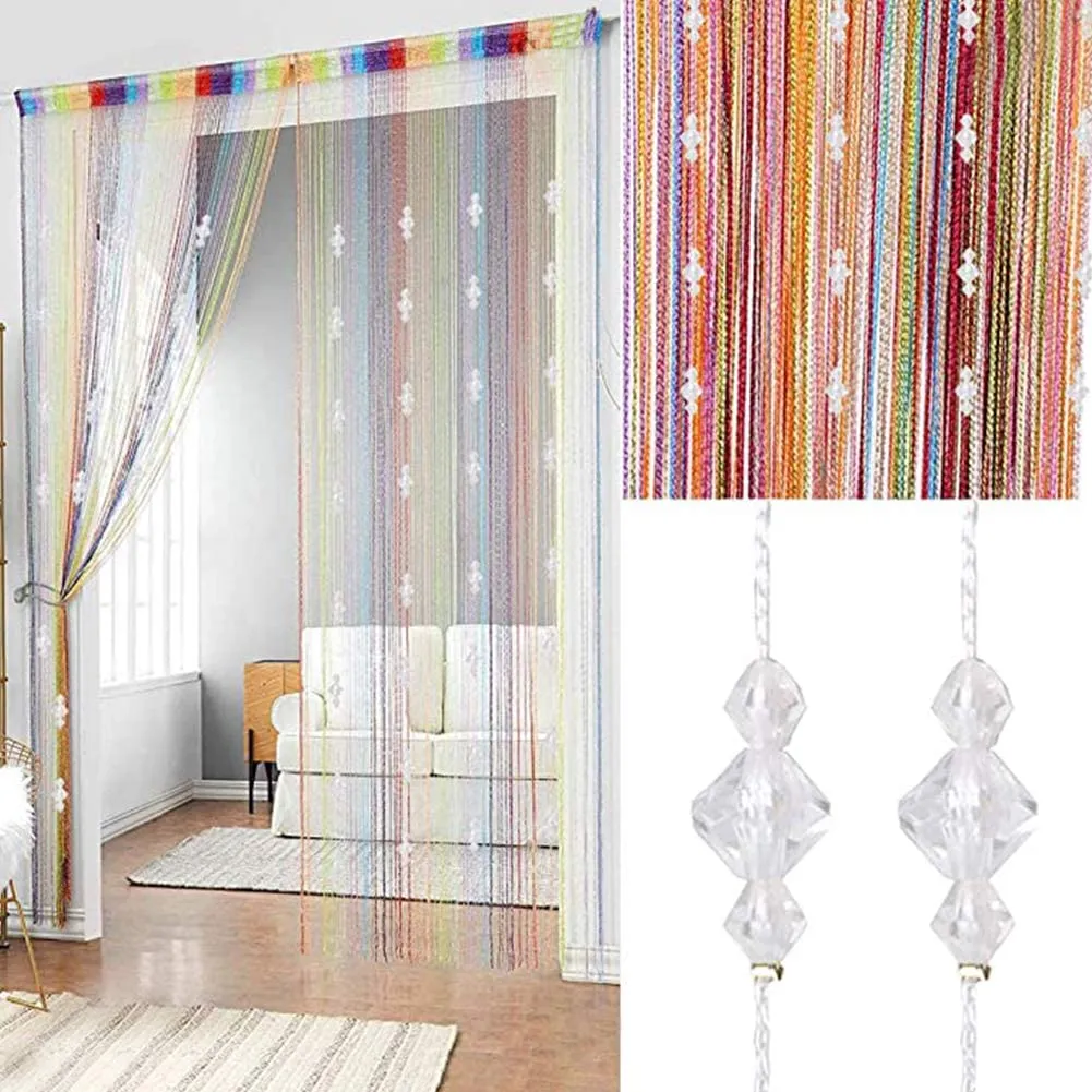 Crystal Beaded Tassel Partition Door Beaded String Curtain