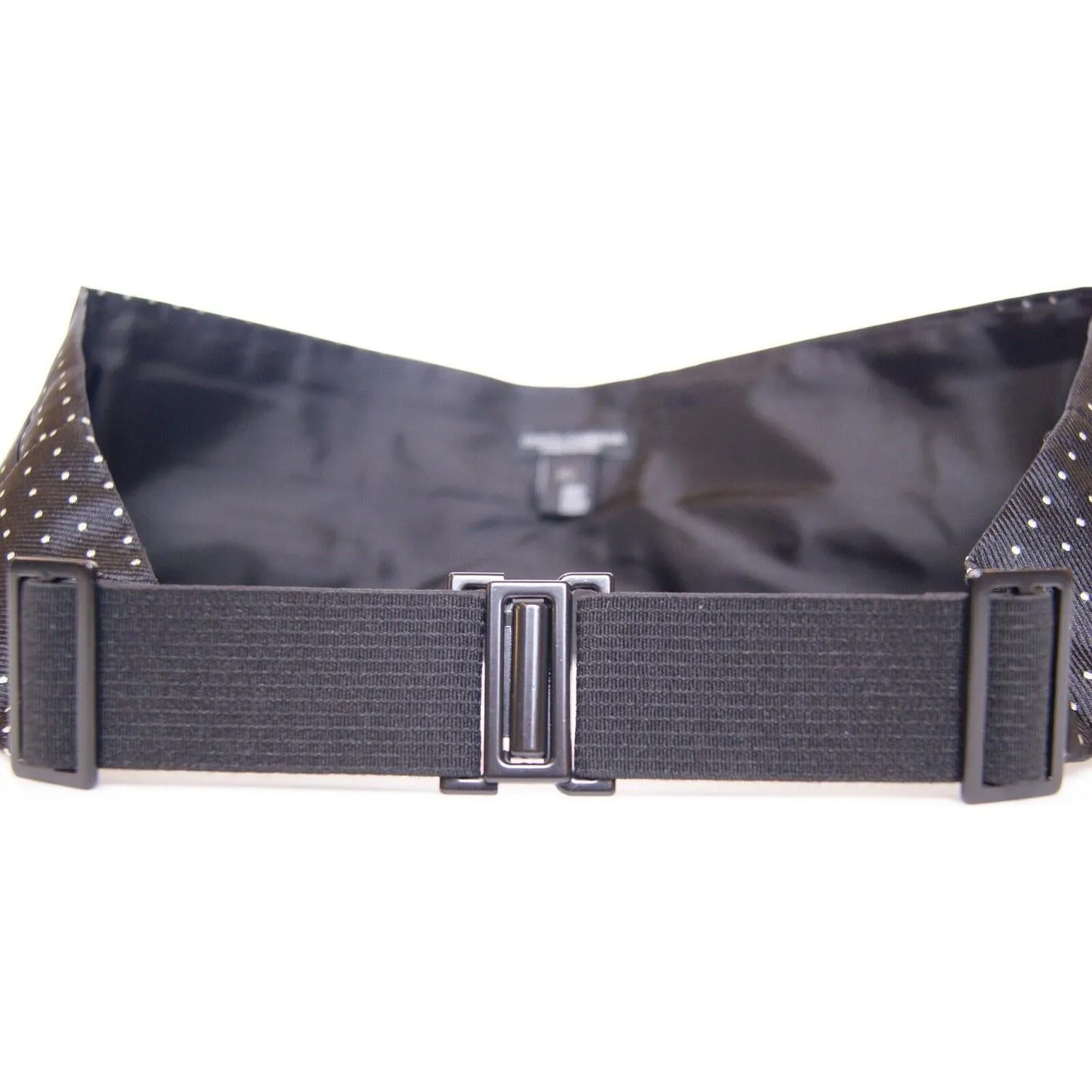 Dolce & Gabbana Elegant Black Silk Polka Dot Cummerbund