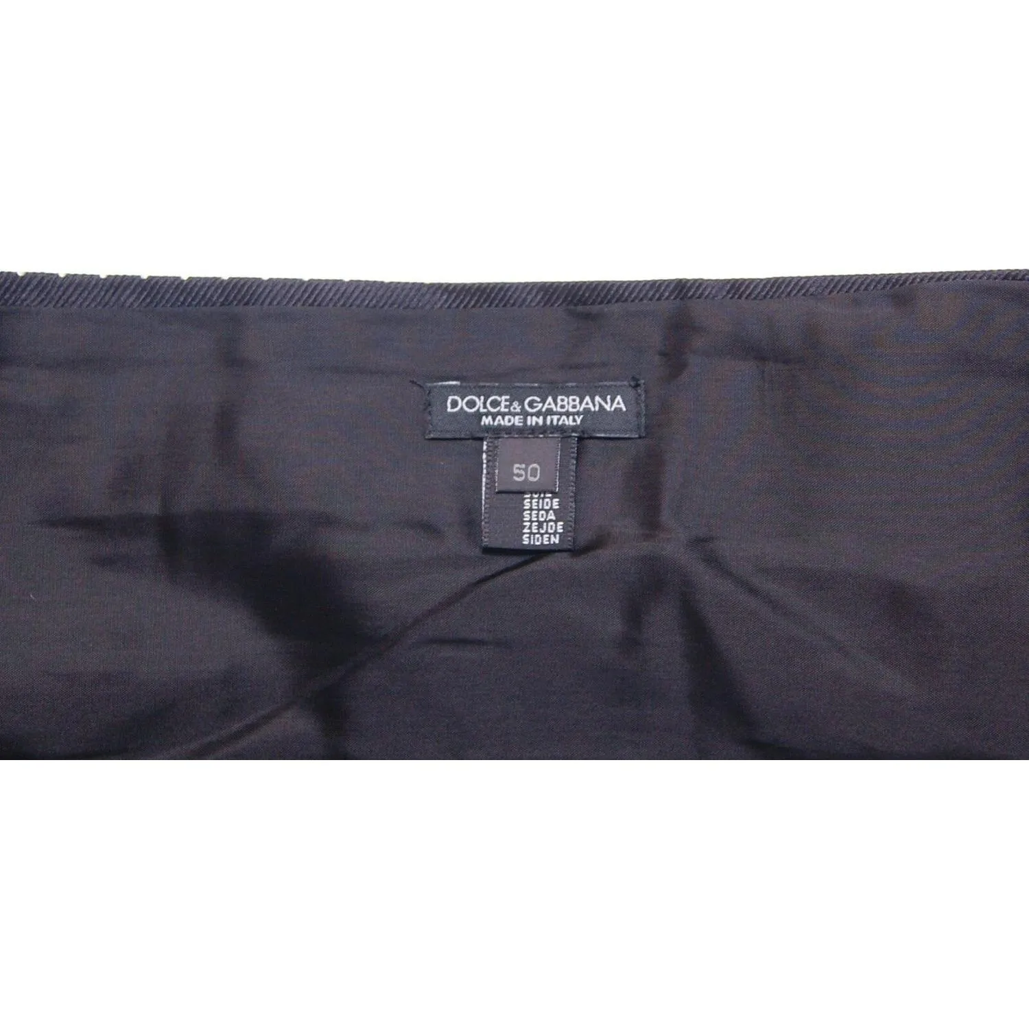 Dolce & Gabbana Elegant Black Silk Polka Dot Cummerbund