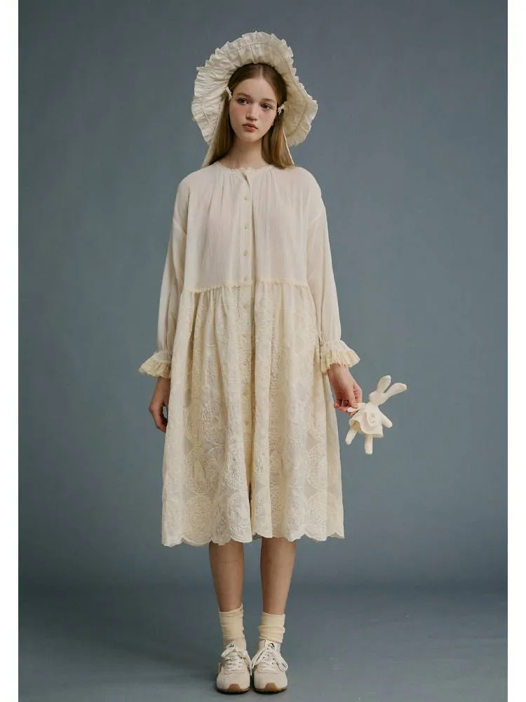 Embroidered cardigan dress【s0000008740】