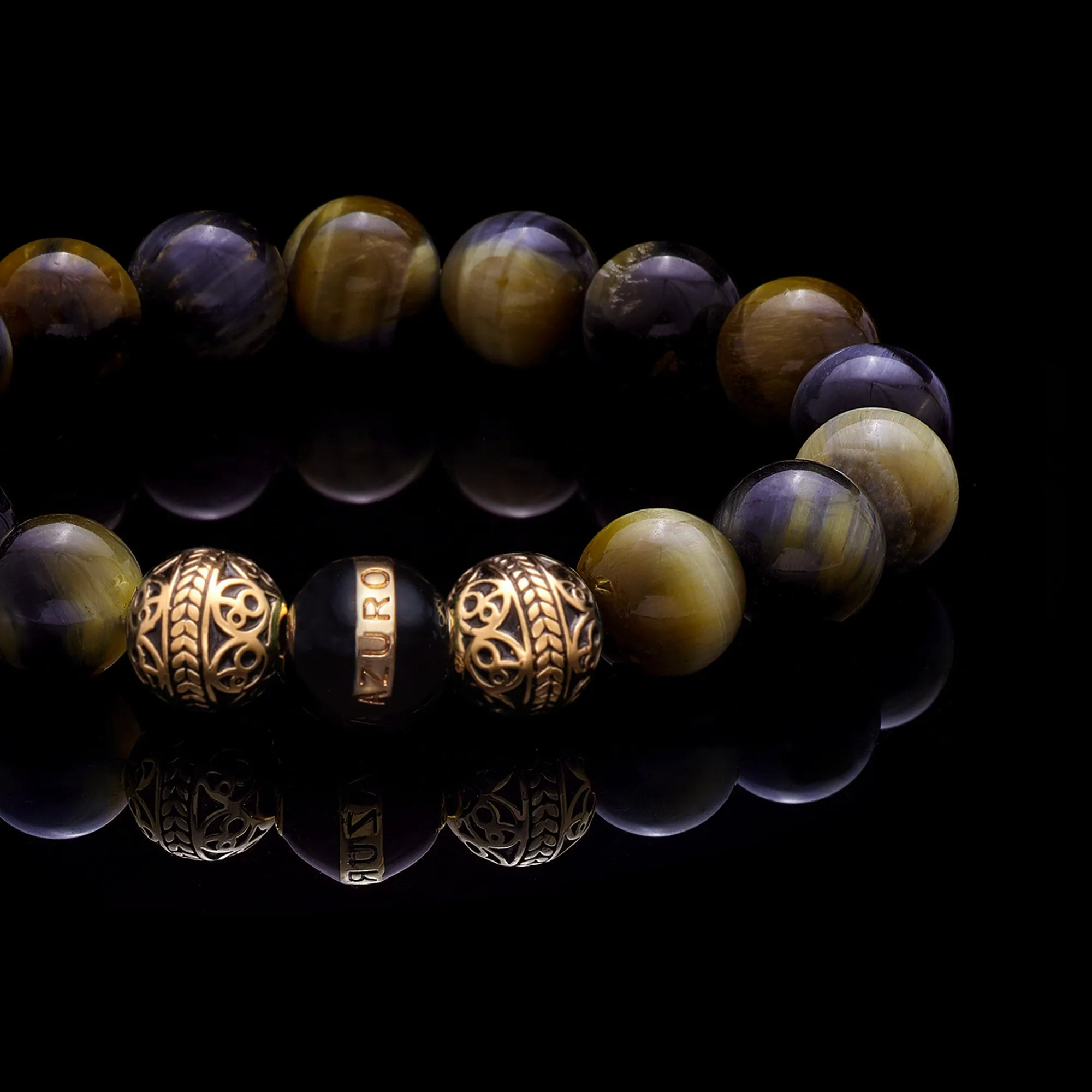 Eos| Gold Enamel Black Bracelet